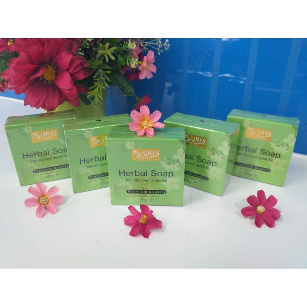 ไอริส ควีน เนเจอร์/iris/เฮอร์บัล โซป/สบู่ผลัดเซลล์/ลอกหน้า/สมุนไพรธรรมชาติ/ขนาด 1 ก้อน/แพ็คเกจใหม่