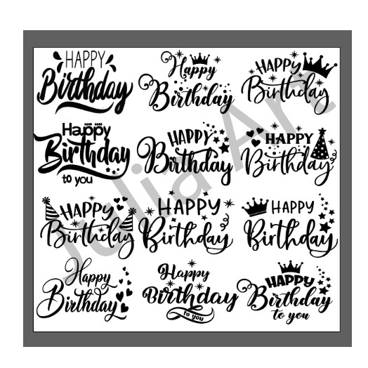 ️ ️ ️สติ๊กเกอร์ BALLON Happy Birthday ( 4 x 6 inci ) ️ ️ ️ ️