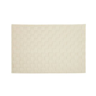 KASSA HOME แผ่นรองจาน ลายสาน รุ่น EC-ZJ-BEIGE ขนาด 43 x 30 ซม. สีครีม