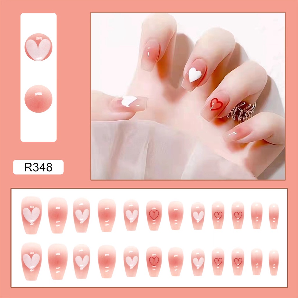 ใหม่ เล็บปลอม【R224-R349】หลากหลายสี กันน้ำ สำหรับการตกแต่งเล็บ กล่องละ 24 ชิ้น ราคา ถูกที่สุด ดีลบีเคเค แกลเลอรีภาพที่ 7