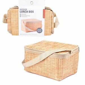KIKKERLAND Wicker Lunch Box