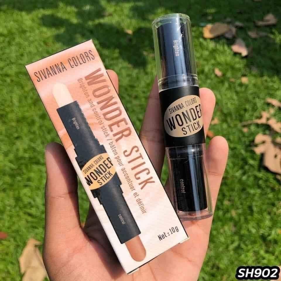 คอนทัวร์+ไฮไลต์2หัวเนื้อครีม Sivanna Colors Wonder Stick Brighten and Control Stick No.SH902