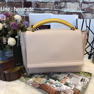 ZARA CITY BAG WITH CONTRAST HANDLE ส่งฟรีEMS