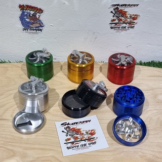 [1002] Aluminum Grinder ขนาด 63mm 3ชั้น มือหมุน เครื่องบด สมุนไพร เมล็กกาแฟ