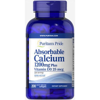 แคลเซียม + วิตามินD เสริมกระดูก - Absorbable Calcium 1200 mg Plus Vitamin D3 25 mcg
