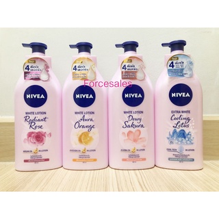 NIVEA นีเวีย บอดี้ ดิวอี้ โรส/ออเร้นจ์/ซากุระ ไวท์ โลชั่น 525 มล