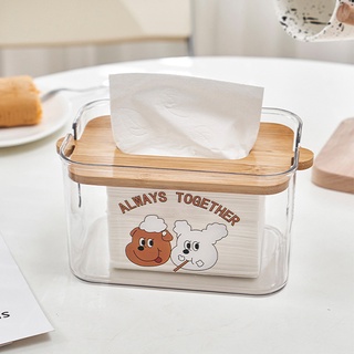 พร้อมส่ง กล่องใส่ทิชชู่ลายน้องหมา กล่องทิชชู่ ฝาเลื่อนปรับระดับได้เอง Puppies Tissue Box