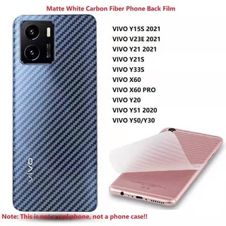 ฟิล์มกันรอย ฟิล์มหลังเคฟล่า Vivo V23E 5G/Y15S 2021รุ่นใหม่/Y21 2021/Y33S/Y21S/Y50/Y30/Y20/V21 5G/Y31 2021 ส่งจากไทย