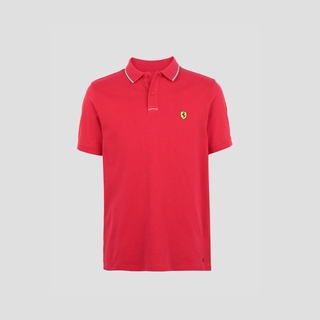 FERRARI เฟอร์รารี่ เสื้อโปโล รุ่น WOMEN ITA FLAG PIQUET POLO SHIRT