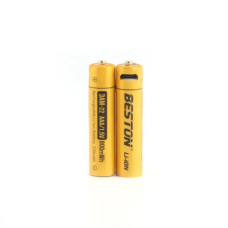 ถ่านชาร์จ BESTON AAA 1.5V 800mWh Micro USB Li-ion Battery 2 ก้อน คุณภาพสูง ราคาถูก #7