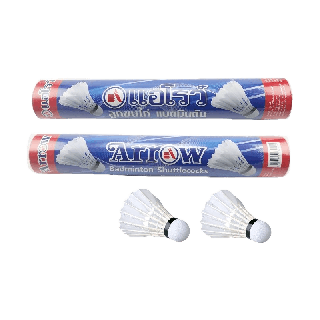 โปรโมชั่น : Arrow ตราแอโรว์ ลูกขนไก่ แบดมินตัน จำนวน12 ลูกหลอด