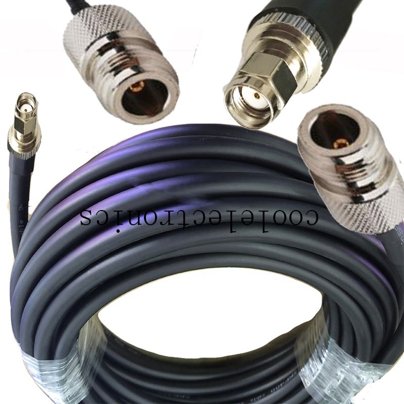 LMR-400 RP-SMA ชาย N หญิงแจ็คเชื่อมต่อ RF Coax Pigtail เสาอากาศสาย LMR400 Ham วิทยุ 1/2/3/5/10m