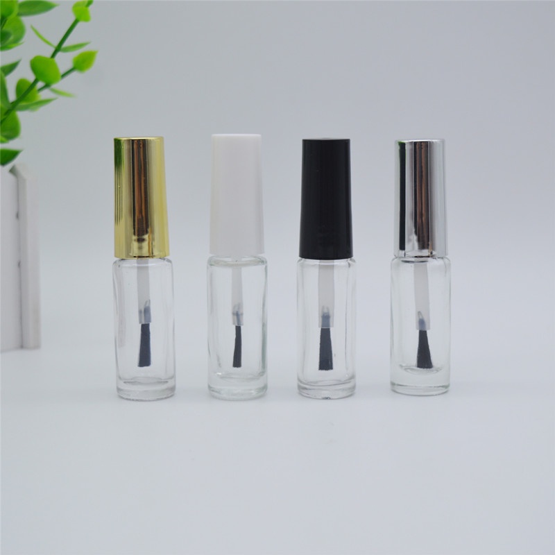 Wholesale 5ml Empty Nail Polish Glass Bottle Clear Portable Nail UV Gel