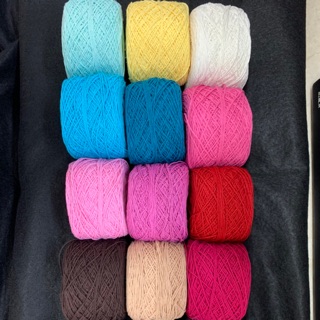 ด้ายคอตตอลนม 15 สี คุณภาพดี