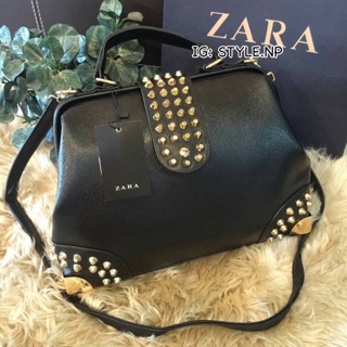 ZARA LEATHER BAG WITH STUDS