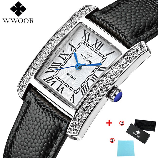 Wwoor Top Luxury นาฬิกาผู้หญิงนาฬิกากันน้ํานาฬิกาแฟชั่น Casual Quartz Watch-8806