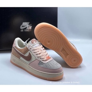 🚩 รองเท้า Air Force 1 Low โทนนู้ดชมพู-น้ำตาล รองเท้าผ้าใบ สินค้าพร้อมกล่องใบเสร็จ มีเก็บปลายทาง