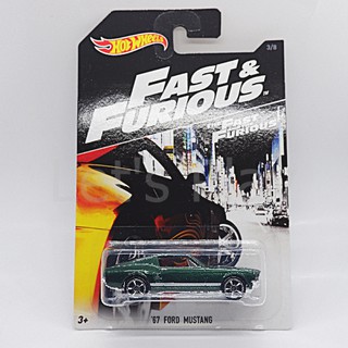 รถเหล็ก Hot wheels 67 FORD MUSTANG  Fast&amp;Furious (ib6001)