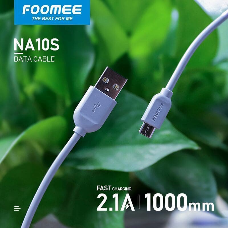 Nana Foomee สายเคเบิลเชื่อมต่อข้อมูล Na10s / สายเคเบิลสําหรับ Micro Android Foomee 2.5a 1 เมตร Na10 S