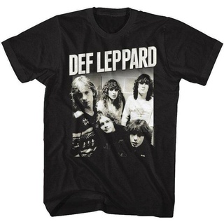 เสื้อยืดผ้าฝ้ายพิมพ์ลายขายดี เสื้อยืด พิมพ์ลาย Def Leppard L0Go Photo สีดํา คุณภาพสูง มีให้เลือกหลายสี