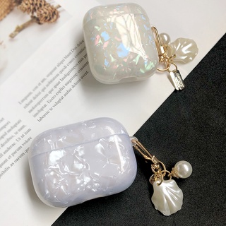 เคสหูฟัง แวววาว หรูหรา พร้อมพวงกุญแจ สําหรับ Apple AirPods 1 2 3 Pro 3 TWS