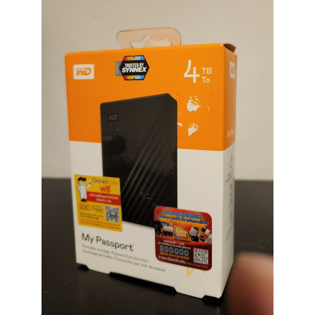 WD 4TB  MY PASSPORT EXTERNAL HARDDISK (มือสอง)