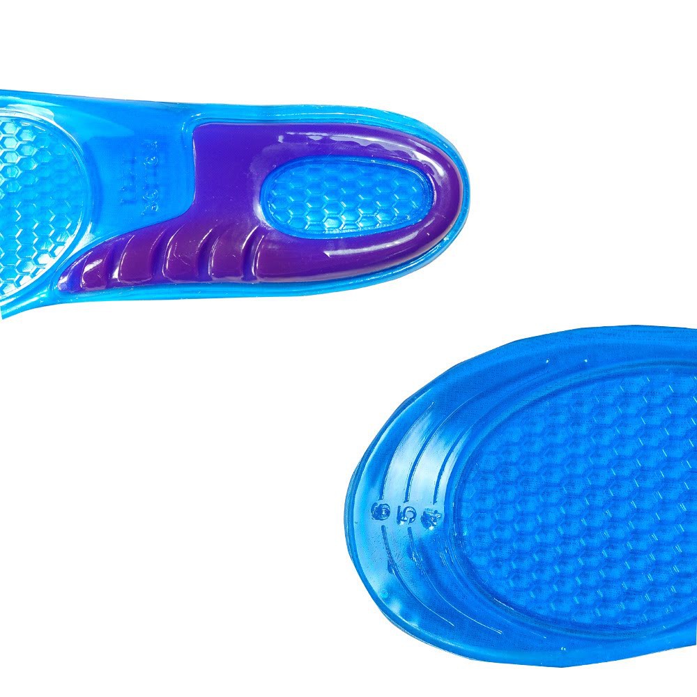 แผ่นเจลรองเท้า เจล ฟ้า ดำ  แบบใหม่ ถูกที่สุด แผ่นรองเท้าเพื่อสุขภาพ ส่งจากนนทบุรี - รูปที่ 6