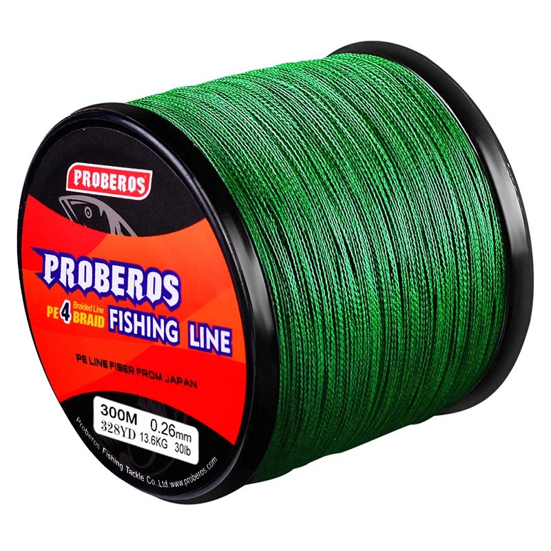 1-2 วัน(ส่งไวมากแม่) PROBEROS X4 300M -Green สายPE ถัก4 สีเขียว เหนียว ทน ยาว300เมตร【Super Thailand】