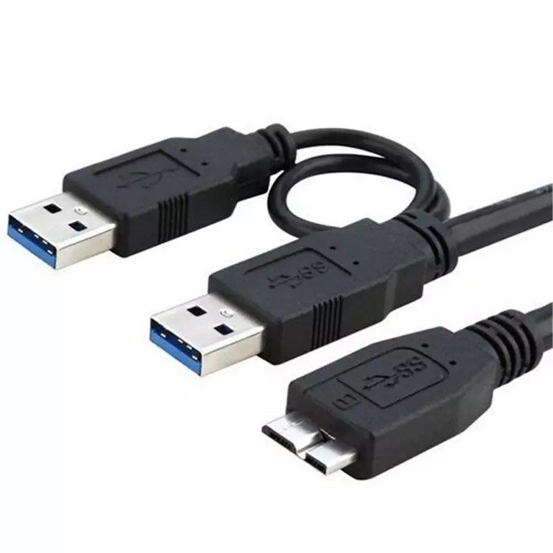 ลดราคา Dual USB 3.0 A ชาย Micro-B ชาย + ชาย + ชายแหล่งจ่ายไฟสาย Y สำหรับฮาร์ดดิสก์ไดรฟ์ #ค้นหาเพิ่มเติม สายเคเบิล SYNC Charger ชาร์จ อะแดปเตอร์ชาร์จข้อมูลปฏิบัติ Universal Adapter Coolระบายความร้อนซีพียู การ์ดเสียง