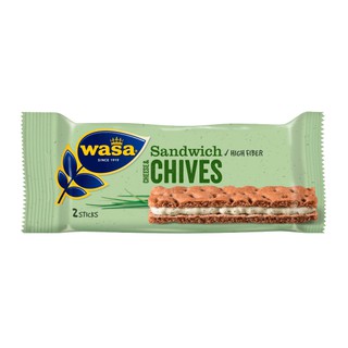 Wasa Sandwich Cream Cheese &amp; Chives 111g แครกเกอร์แซนวิชกับชีสและกุ้ยช่าย