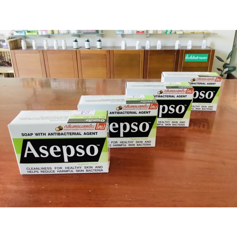 <<<สบู่ Asepso Hygienic Fresh สูตรสารสกัดจากเปลือกมังคุด หนัก 80 กรัม [เกตุวานิชอุตสาหกรรม]