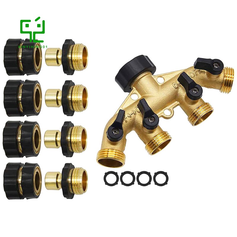 3 4 Inch Garden Hose Connector Garden Ball Valve Kit Brass Garden Hose Distributor Hose Connector 3 4 Inch Shopee Thailand