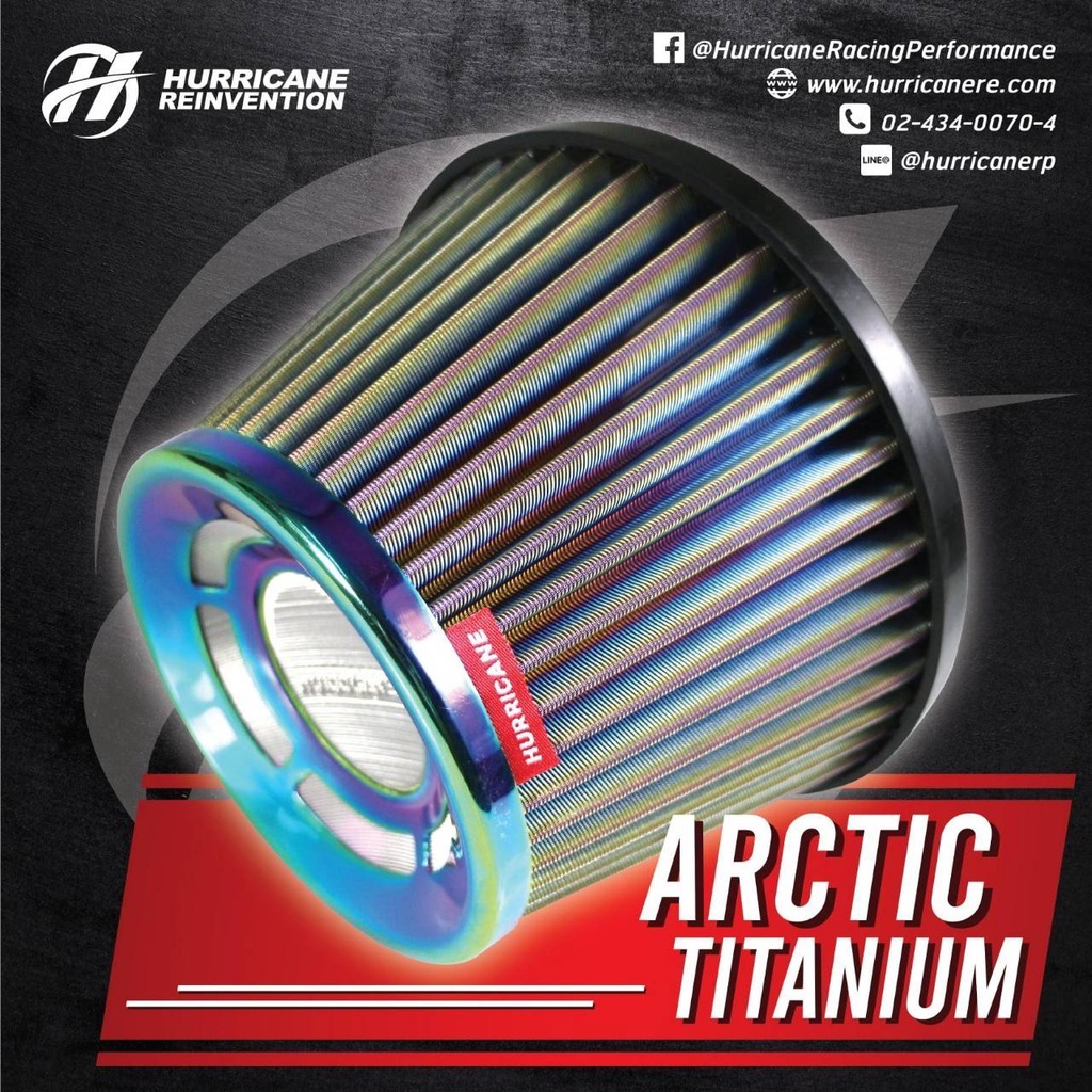 HURRICANE กรองอากาศสแตนเลส & ผ้าแดง Hurricane Premium Filter กรองเปลือย ราคา ถูกที่สุด ดีลบีเคเค แกลเลอรีภาพที่ 3
