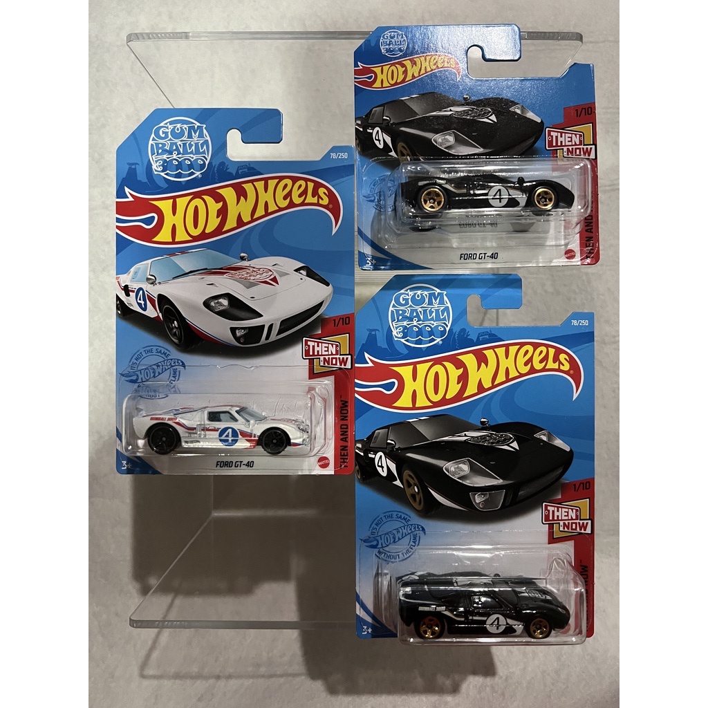 Hot wheels FORD GT-40 2021 THEN AND NOW 1 OF 10 (White&GUMBALL3000)