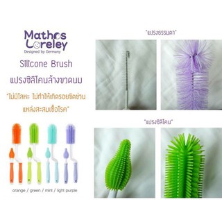 Mathos Loreley Set คู่ แปรงซิลิโคนล้างขวดนม