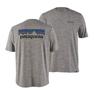 Patagonia เสื้อยืดคอก ลมแขนสั้นแบบลําลองสําหรับผู้ชาย