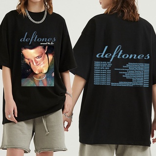 [COD]เสื้อยืด พิมพ์ลาย Deftones Aroundhe Furour Band Concert Punk Hippie s Goth สไตล์พังก์เรโทร สําหรับผู้หญิง