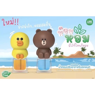 💯พร้อมส่ง … น้ำหอมในรถ ลายลิขสิทธิแท้หมีบราวน์ Line Friend