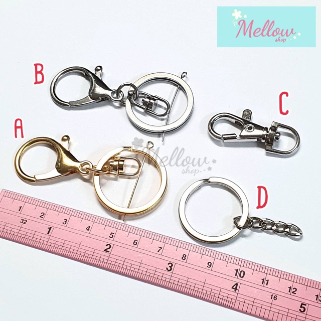 (ส่งไว ร้านไทย) Mellow Shop DIY กุญแจ พวงกุญแจ ก้ามปู พวงกุญแจโซ่ ห่วงหนา เครื่องประดับ เมลโลว์ช้อป