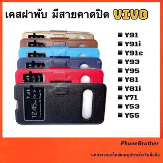 เคสฝาพับ เปิดด้านข้าง โชว์หน้าจอ VIVO Y91 Y91i Y91C Y93 Y95 Y53 Y55 Y71 Y72 Y76 Y81 S1 S1PRO