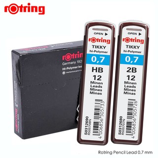 Rotring ไส้ดินสอกด ร็อตติ้ง Tikky Hi-Polymer 0.7mm กล่อง (10 หลอด)