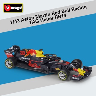 Bburago โมเดลรถแข่งจําลอง 1: 43f1 2018 Red Bull Team RB14 ของเล่นสําหรับเด็ก