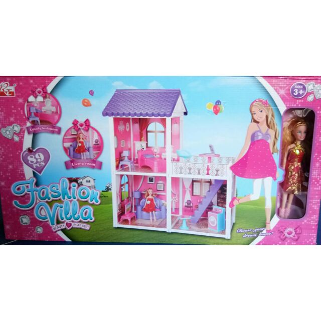 บ้านตุ๊กตาบาร์บี้ บ้านตุ๊กตาของเล่นเด็ก บ้านตุ๊กตาสำหรับเด็กเล่น บ้านของเเล่น บ้านตุ๊กตาของเด็กเล่น ห้องนอนตุ๊กตา