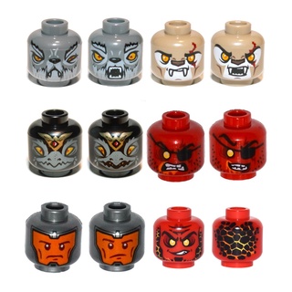 Lego part (ชิ้นส่วนเลโก้) No.3626 Minifigure, Head , Nexo &amp; Chima