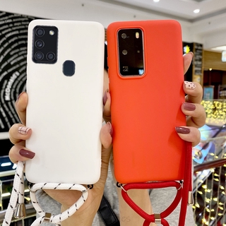 Realme C17 7 X7 2 Pro เคสสายคล้อง สร้อยคอโซ่ สายคล้องโทรศัพท์มือถือ เคสแฮนด์ฟรี เชือกหุ้ม