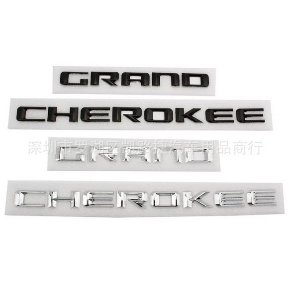 Jeep Grand Cherokee logo sticker emblem door badge ABS GRAND CHEROKEE modified letter label โลโก้ตัวอักษรแยก