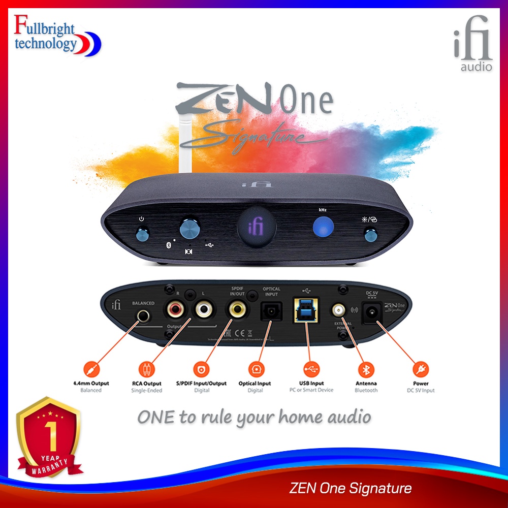 iFi Audio ZEN One Signature Hi-Res : DSD256, PCM384, MQA384kHz, Bluetooth 96KHz.