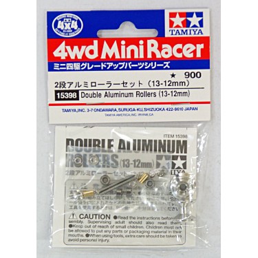 Tamiya 15398 Double Aluminum Rollers (13-12mm.)