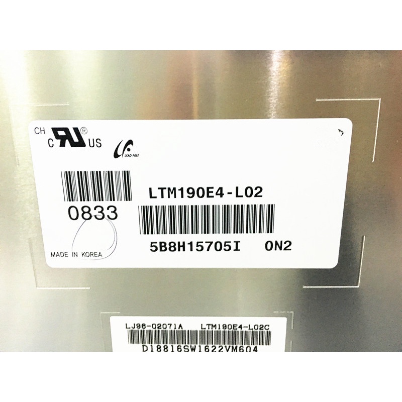 LTM190E4-L02 หน้าจอแสดงผล LCD สินค้าของแท้ในสต็อก