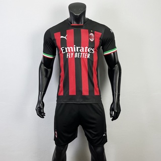 ชุดฟุตบอล ชุดกีฬา ชุดออกกำลังกายผู้ใหญ่ ทีม AC Milanเสื้อ+กางเกง เกรด A